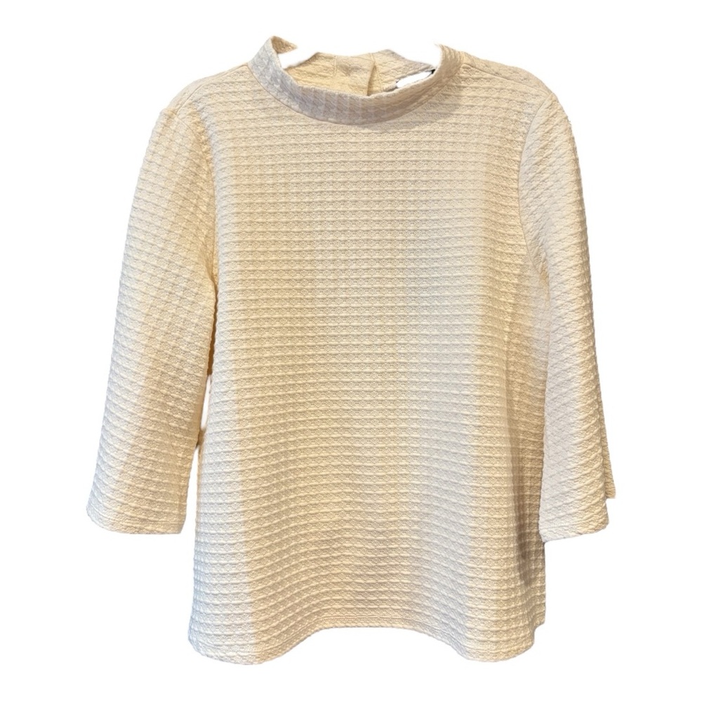 W5 Who What Wear Cream Textured Top – Button Back – XL – NWT ARE
